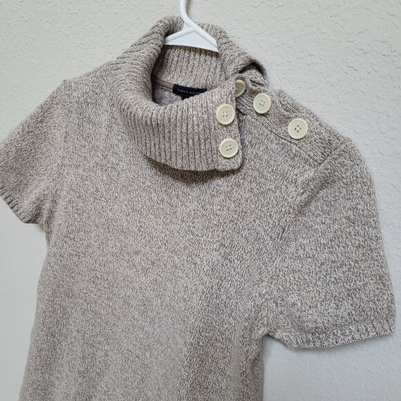 Tommy Hilfiger Sweater Womens Size Large Turtle Neck Short Sleeve Fall Spring - Picture 7 of 10